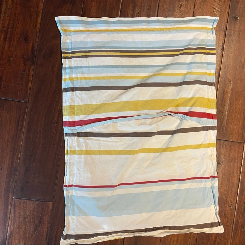 Crate & Barrel Westbrook Stripe Duvet Cover and Sham Full/Queen